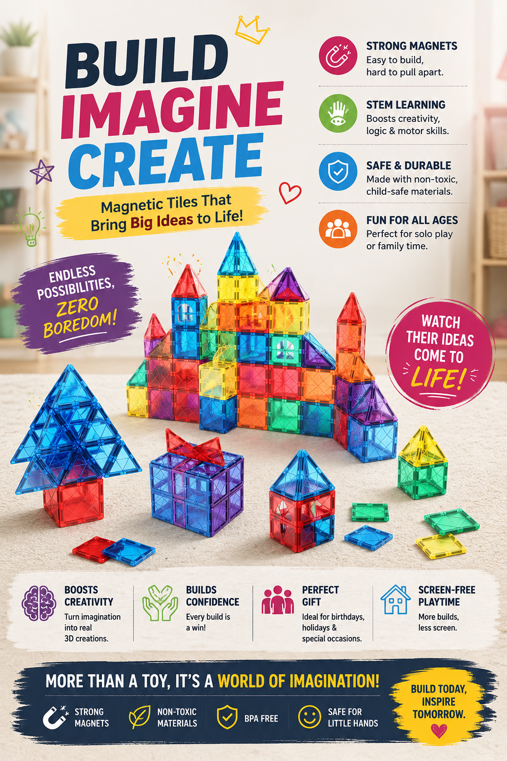 Magnetic Tiles Building Set