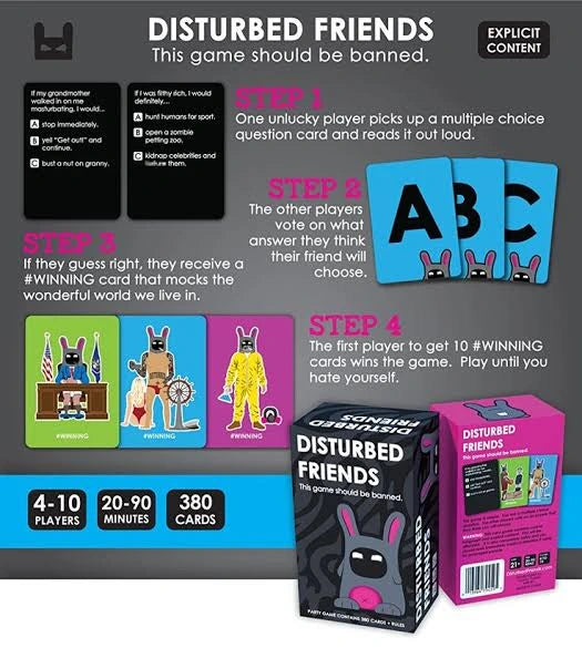 Disturbed Friends – Adult Party Game (18+)